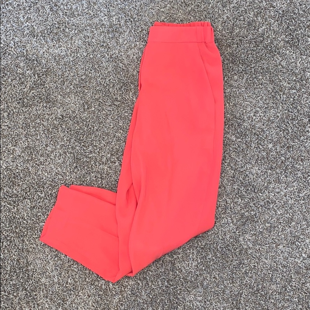 J crew coral pull on pants